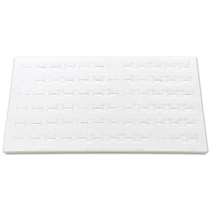 2-Pack 72-Ring Holders Leatherette Foam Padding Jewelry Inserts - Tray/Case Liners - Retail Display, Storage (White) by The Display Guys - color: White - Leatherette, size: Ring Slots - 72