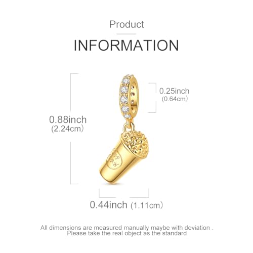 14K Gold Plated Charms for Bracelets Necklace Star Moon Cross Beads Woman | 925 Sterling Silver Charms Butterfly Cute Cat Dog Evil Eye Lucky Bracelet Beads Aesthetic Peandant Jewelry Gift for Mom - color: gold 3