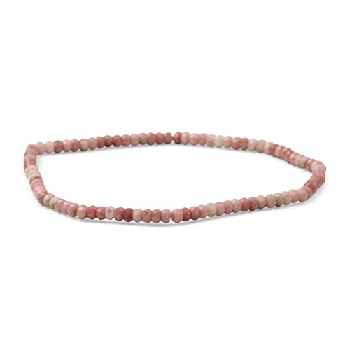 Natural Stones Mini Seed Bead Stretch Bracelet Stackable Strands (Set of 3) - color: Rose Quartz