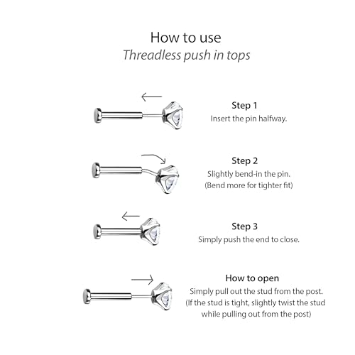 Flat Back Stud Cartilage Earrings Tragus Helix Piercing Jewelry Titanium | Conch Nose Piercing,Small Tiny Studs for Women,Threadless/Internally Threaded,Surgical Steel,Hypoallergenic,16G/18G/20G - color: Gold01-Star (6mm*2+8mm*1), size: Threadless-20G(0.8