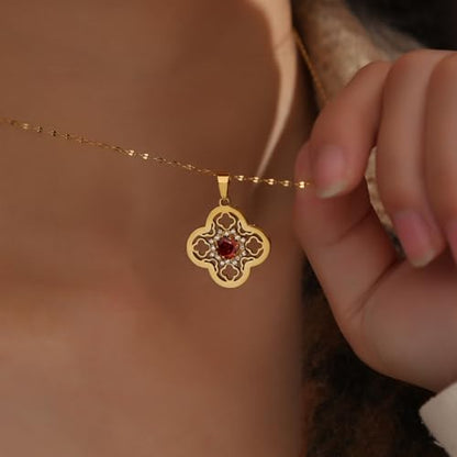 16 Inch Women's Pendant Necklace Chains - 5 Different Pendant Designs, Dainty Adjustable Chains(Gold/Silver) - color: gold5