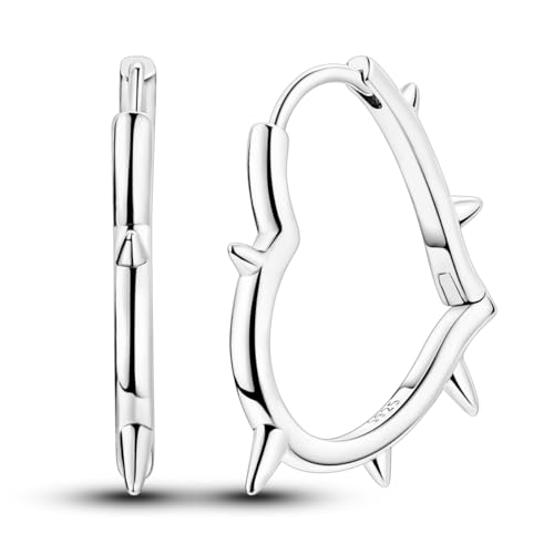 Parmuz 925 Sterling Silver Earrings Hoops for Women Ladies Simple Lightweight Twisted Medium Hoop Earrings With Cubic Zirconia Hypoallergenic Jewelry for Her - color: silver
