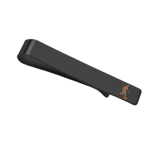 Mens Airplane Tie Clip for Boyfriend Husband Son Flight Attendant Accessories for Men - style: Black Football