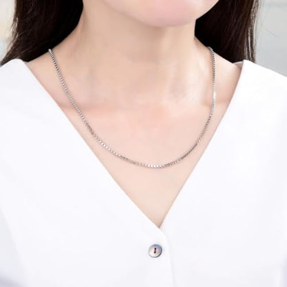 Adabele 304 Surgical Stainless Steel 1.2mm 2mm Venetian Box Chain Necklace 18 20 22 Inch Non Tarnish Waterproof Women Men Jewelry - size: 20 Inch - 5pcs, style: 2mm width