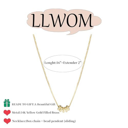 LLWOM Gold Necklace for Women-14k Gold Plated Infinity Necklace Star Of David Necklace Evil Eye Cross Pendants Heart Dainty Gold Necklace For Women - color: Gold-Bead Box