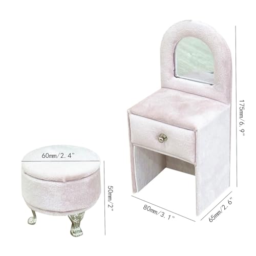 Openable Sofa Jewelry Box, Earrings Necklace Storage,Dresser | Miniature Sofa Velvet Chair Design,Gift for Girls and Women - color: Dresser