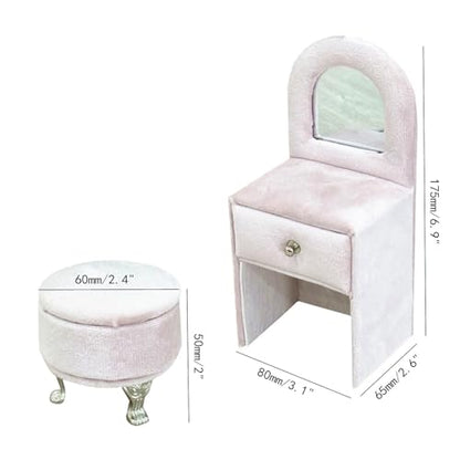Openable Sofa Jewelry Box, Earrings Necklace Storage,Dresser | Miniature Sofa Velvet Chair Design,Gift for Girls and Women - color: Dresser