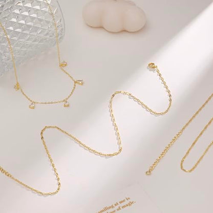 Layered Necklaces For Women,Dainty Gold Plated Necklace Stack Prom Layering Necklaces For Women Trendy Chain Cross Choker Necklace Set Fashion Accessories - color: 3set-1