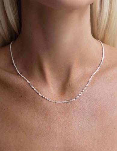 CONRAN KREMIX Waterproof Gold Necklace Layered Necklaces for Women Non Tarnish,14k Gold Plated Stainless Steel Dainty Stack Thin Chain Necklace Set for Women Gifts Jewelry - color: Silver-07