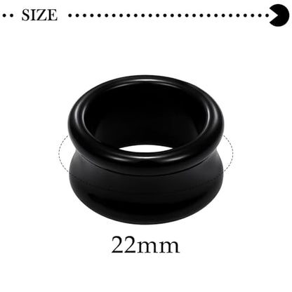 6G-50mm Acrylic Thin Black Gauges for Ear lightweight Tunnels Black Double Flared Ear Flesh Plugs Tunnels Earrings for Women Men - color: 22mm = 7/8 inch = 0.87 inch