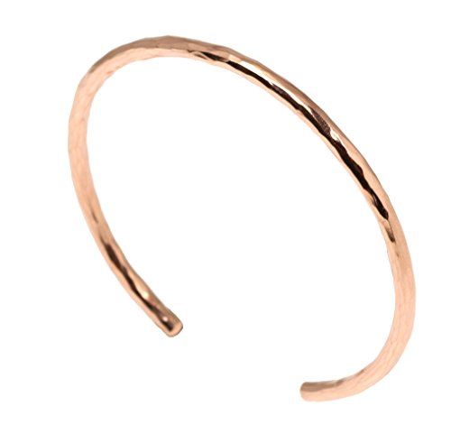 3mm Hammered Copper Cuff Bracelet Handmade Jewelry - 100% Solid Uncoated Copper