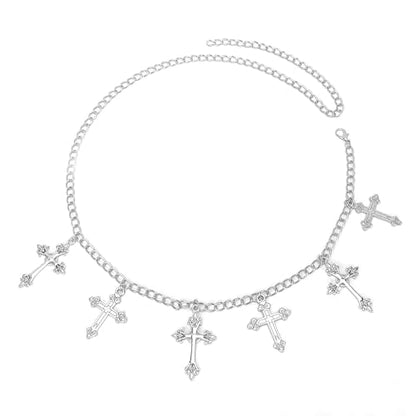 Waist Chain for Women - Silver Body Chain Crystal Body Jewelry, Stylish Adjustable Belt for Summer Beach Bikini Rave Festival Outfit Accessories - color: Silver-2
