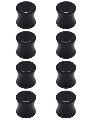 6G to 30MM Gauges for Ear Acrylic Double Flared Saddle Solid Tunnels Plugs 4MM- 30MM Ear Expander Gauges Stretcher Flesh Earrings Body Piercing Jewelry for Women Men (Black White Clear) - color: Black, size: 1/2 Inch Tunnels