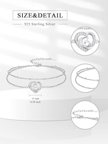 Dorunmo Initial Anklet 925 Sterling Silver Letter A-Z Layered Heart Anklet Beach Jewelry Birthday Gifts for Women - color: G