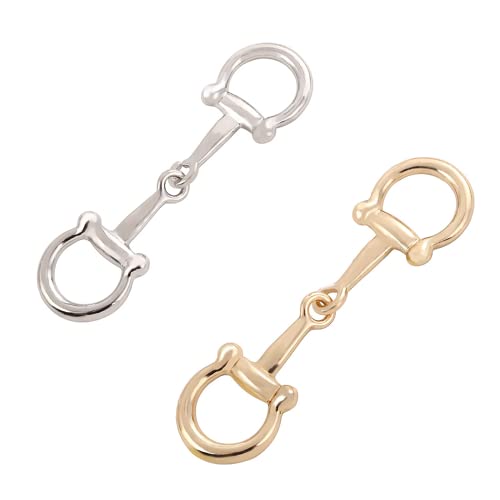 2Pcs Simple and Elegant Horsebit Silk Scarf Buckle Ring Scarf Rings for Women