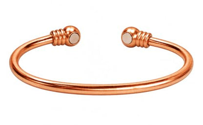 Touchstone Handcrafted By Indian Skilled Artisans Durable High Gauge Copper Hand Twisted Pipe Bracelet In Natural Tone. - style: Kada Magnet