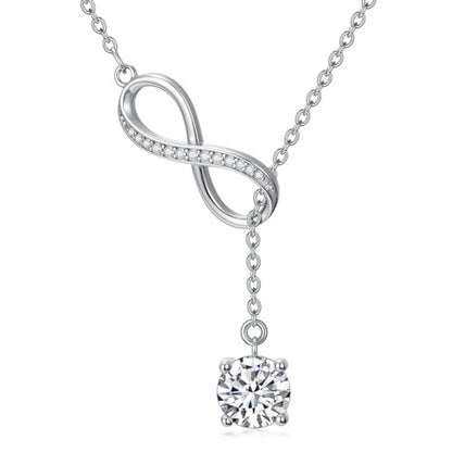 YYB Y Necklace Infinity/Heart/Cross/Faith Pendant Lariat Necklace for Women Drop Necklaces Christian Jewelry Birthday Anniversary Mothers Day Gifts for Mom Sister Girlfriend - color: Infinity Necklace