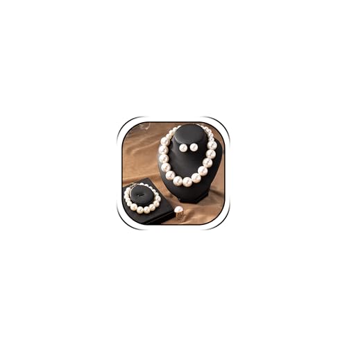 Pearl Jewelry Set for Women Pearl Necklace and Earring Set Bridal Jewelry Set for Wedding Elegant Pearl Jewelry - color: A1:SET-4