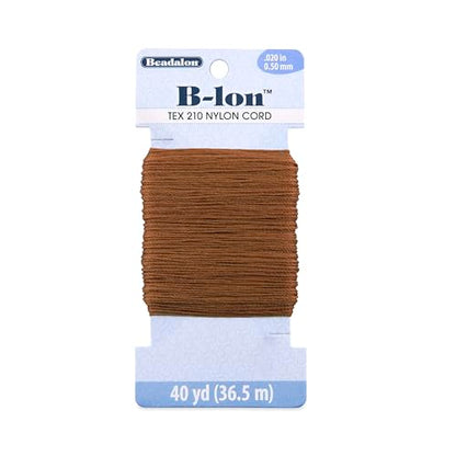 Beadalon B-LON Cord, TEX 210, 0.50 mm, Copper, 40 yd - size: 40 yd, style: Copper