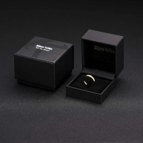 King Will Men's Women's Tungsten Carbide Ring 24k Gold Plated Rose Gold Plated Domed Polished Finish Wedding Band | Gold/Rose Gold, 1.5mm/2mm/4mm/6mm/8mm, Polished, Everyday Wear - color: Gold 4mm