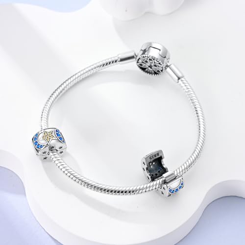 Pandach 925 sterling silver Clip Spacer Charm for Bracelet Clip Lock Stopper Bead Spacer European Openable Beads 2Pcs - style: 2-KJC891