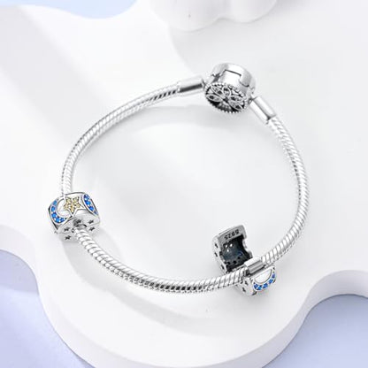 Pandach 925 sterling silver Clip Spacer Charm for Bracelet Clip Lock Stopper Bead Spacer European Openable Beads 2Pcs - style: 2-KJC891