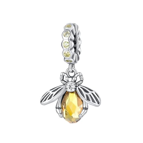 Animal Charms for Bracelets 925 Sterling Silver Bead Charms Bee Butterfly Fox Charm Fits Bracelets and Necklaces Cute Charms for Women - color: Bee