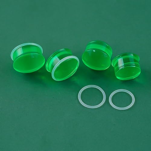 Precise Dimensions Set Color Acrylic O-Ring Ear Plugs Tunnels Gauges Stretcher Piercings Kit - color: Green, size: 19-22mm