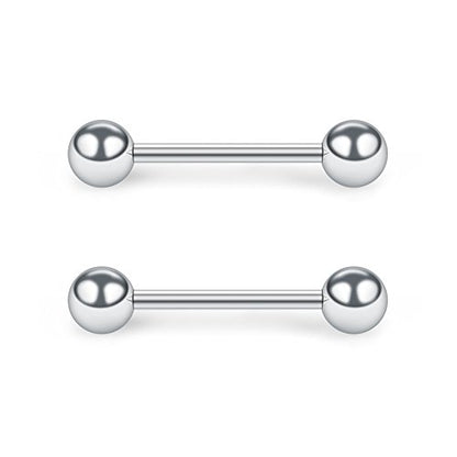 SCERRING 316L Stainless Steel Externally Threaded Nipple Bar Barbell Rings Piercing Retainer 16G - style: 12PCS - 1/2" (12mm)