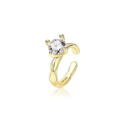 Non-Piercing Ear Cuffs for Women – 18K Gold Plated Brass with Sparkling Zircon – Trendy & Elegant Tarnish-Free Jewelry for Everyday & Formal Wear