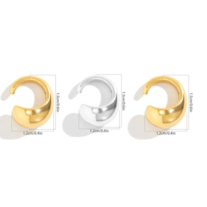 Ear Cuffs Non Piercing Ear Cuff Earrings for Women Gifts Trendy Stuff Clip on Cartilage Earrings Stacks Fake Earrings Jewelry Gifts - color: N:2pcs gold ear cuff B