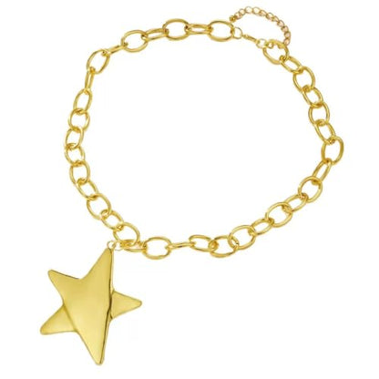 Sora Tuki Chunky Star Necklace for Women Trendy Big Statement Necklace Large Star Pendant Necklaces Thick Chain OT Toggle Necklaces Boho Chunky Jewelry - style: Style 2 - G