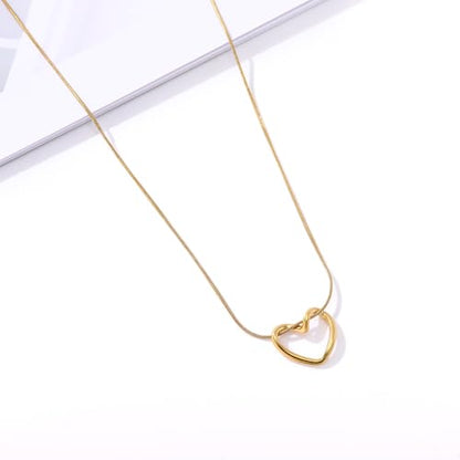 Heart Pendant Necklace – Dainty & Minimalist Style for Daily Wear - style: Minimalist/Dainty
