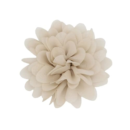 Satin Fabric Large Flower Brooch Pin Dainty Handmade Big Rose Flower Brooches Blossom Lapel Pins Silk Camellia Flowers Pin Wedding Dance Prom Party Banquet Dresses Suit Clothes Jewelry for Women - color: Khaki