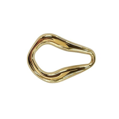 Trendy Irregular Geometric Brooch Pin for Women Men Stainless Steel Gold/Silver Plated Unique Polished Hollow Teardrop Lapel Pins for Sweater Hat Scarf Suit Dress Clothes Accessories Jewelry - color: Gold