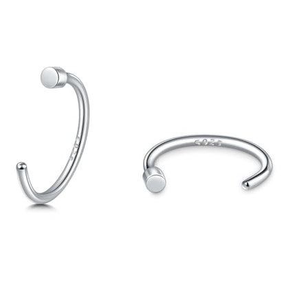 CHIC & ARTSY Half Hoop Earrings 925 Sterling Silver Huggie Earrings for Women Hypoallergenic Sterling Silver Small Huggie Hoop Earrings for Women - color: #1 half hoop