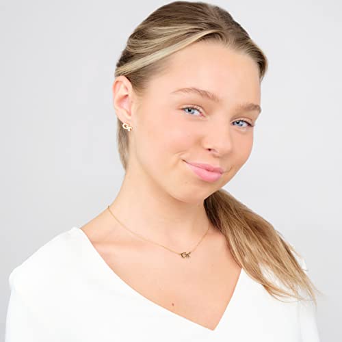 Stone Armory Georgia Tech Jewelry for Women - color: A - GT Earrings and Necklace Set (18k Gold Plated)