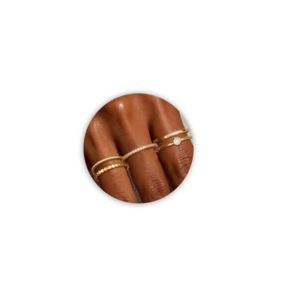 Stackable Gold Rings for Women Non Tarnish, Trendy Thin 14k Gold Plated Stacking Rings Set for Women Dainty Small Cubic Zirconia Thumb Engagement Rings Bands for Women Size 5 6 7 8 9 10