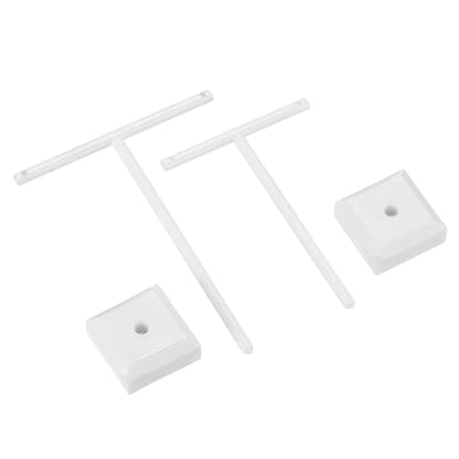 uxcell Earring Display Stands, 2pcs Earring Holder T Bar Earring Organizer Earring Display Storage Rack for Necklaces Bracelet Photography Prop, White - color: White