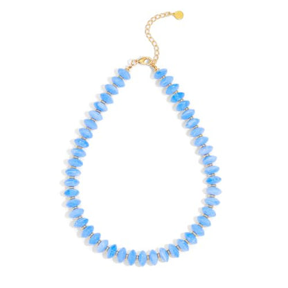 Acrylic Beaded Necklace for Women,Beach Strand Jewelry Gifts | Statement Necklace,Cute Trendy Handmade Jewelry for Women,Chunky Beaded Necklace,Resin Beads Choker - color: Sky Blue