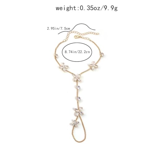 Butterfly Barefoot Sandals Anklet for Women Cubic Zirconia Flower Anklet with Toe Ring Beach Summer Ankle Bracelets Foot Chain Jewelry - color: Gold