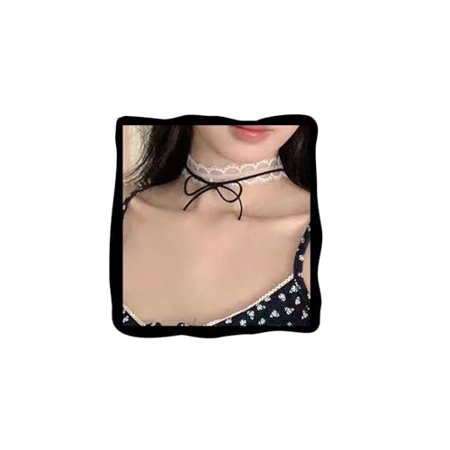 Goth Lace Choker Necklace Vintage Velvet Ribbon Bow Collar Necklaces Sexy Hollow Lace Necklace Boho Choker for Festival Party Prom Jewelry Accessories for Women - color: Red bow