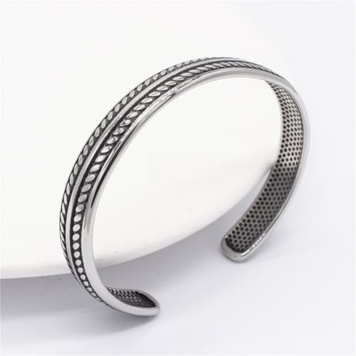 925 Sterling Silver Bracelet Plated Cuff Bangle Bracelet Fashionable Multi-layer Cross Wire Bangle Bracelet Open Adjustable Wide Cuff Bracelet for Teen Girls Fashion Jewelry - color: W-silver22