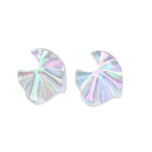 Acrylic Transparent Hoop Earrings Minimalist Resin Earrings Geometric Statement Earrings for Women - color: shell
