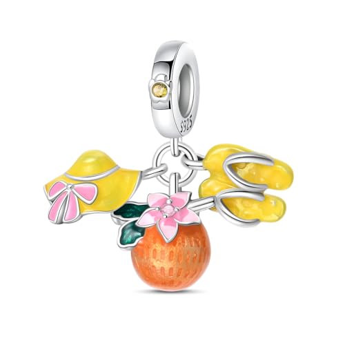Pandach 925 Sterling Silver Charms for Bracelets and Necklaces Travel Round The World Beads Charms Relaxation Dangle Pendant,Jewelry Beads Gifts for Women - style: Beach Holiday Charms