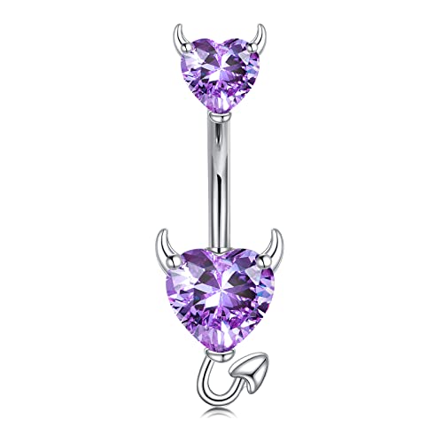 D.Bella 14G Stainless Steel Belly Button Rings 10mm 3/8" Barbell Belly Navel Rings Piercing for Women - style: Style G