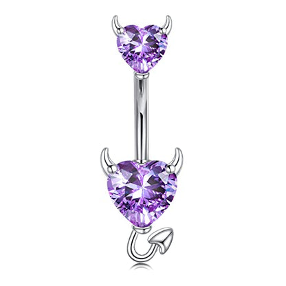 D.Bella 14G Stainless Steel Belly Button Rings 10mm 3/8" Barbell Belly Navel Rings Piercing for Women - style: Style G