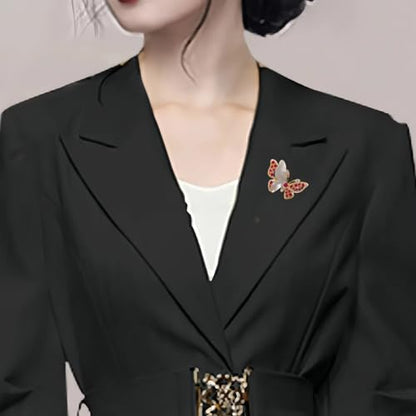 SYWDUDUCLT Fashion Elegant Brooches for Women Brooch, Suitable For Party And Daily Wear On Many Occasions - style: RedButterfly