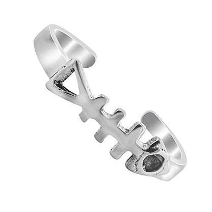 Gem Avenue 925 Sterling Silver Toe Rings Collections – Beach, Celtic, Heart, Dolphin, Flower & More Designs for Women – Elegant Adjustable Summer Jewelry - style: Style 18