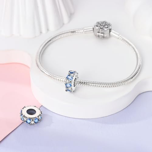 Pandach 925 sterling silver Clip Spacer Charm for Bracelet Clip Lock Stopper Bead Spacer European Openable Beads 2Pcs - style: 2-KJC1145